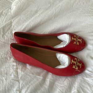 Red Tory Burch ballet flats, never worn